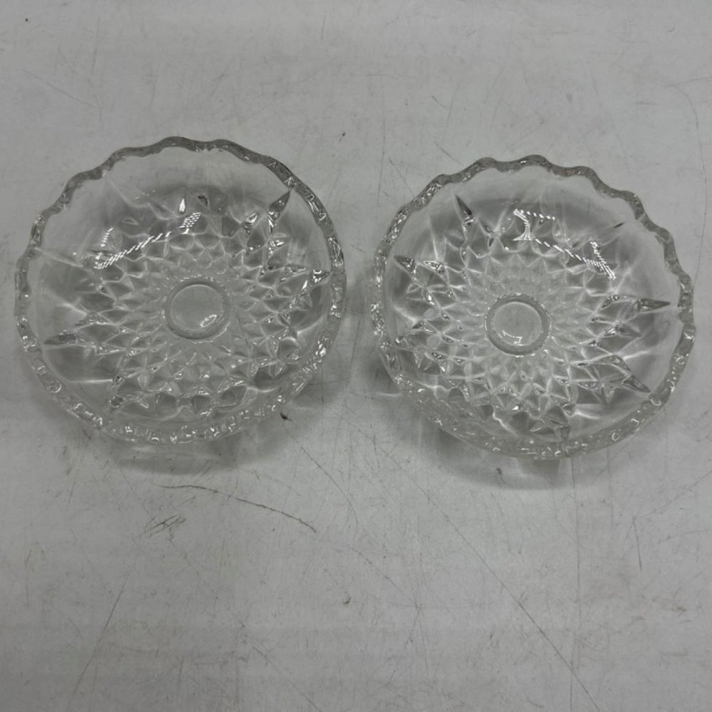 Beautiful set of 2 Crystal Pin Dishes
